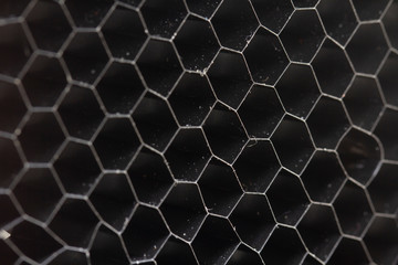 Fototapeta premium honeycomb pattern on the black rubber mats