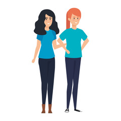 Obraz premium couple girls avatars characters