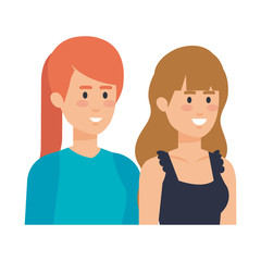 couple girls avatars characters