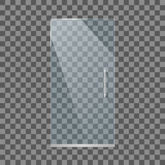 Glass doors isolated on transparent background. Vector illustration