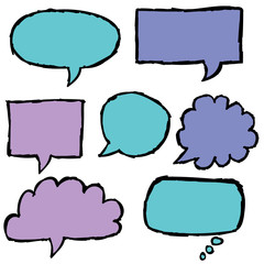 Speech bubbles set, comics style