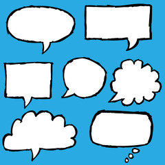 Speech bubbles set, comics style