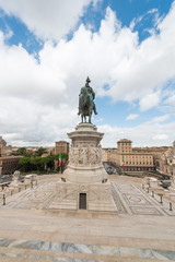 Fototapeta na wymiar Altare della Patria or Monumento Nazionale a Vittorio Emanuele II, Piazza Venezia in Rome, Italy - Image