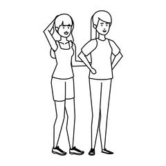 couple girls avatars characters