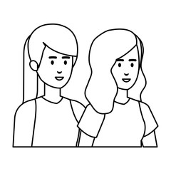 couple girls avatars characters