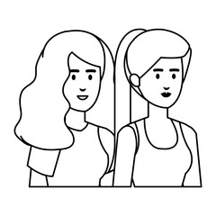 couple girls avatars characters