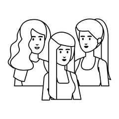 group of girls avatars characters