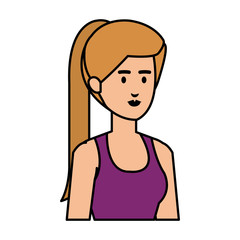 beautiful and young woman character