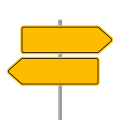 Road signs blank icon. Vector plate road signs template for direction