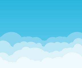 Clouds blue sky nature background with space on beside for text.
