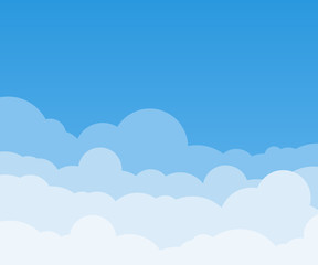 Clouds blue sky nature background with space on beside for text.