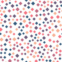 Seamless abstract geometric pattern of squares in random order. Funny, happy and children theme. Simple flat vector illustration.