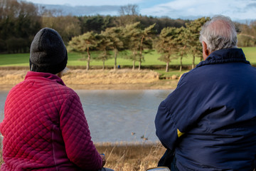 Elderly Couple Enjoying The View
