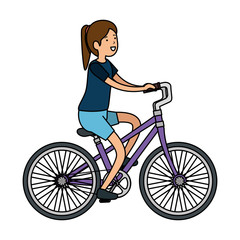 Fototapeta na wymiar woman in retro bicycle