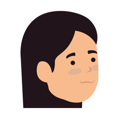 young woman head character