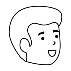 young man head character