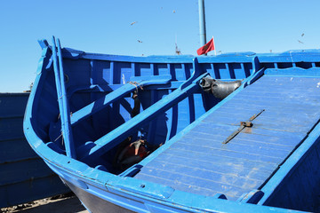 essouira, maroko, afryka, niebieski łodki © Urszula