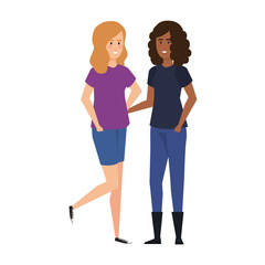 Obraz premium couple of women characters