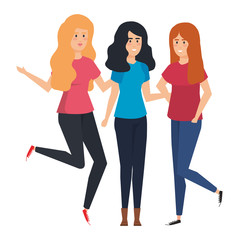 Fototapeta premium group of women characters