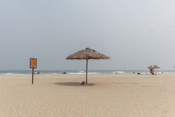 umbrella and chairs on beach