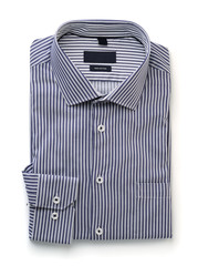 Blue striped folded shirt