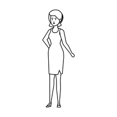 elegant businesswoman avatar character