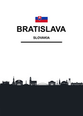 Naklejka premium Bratislava Silhouette