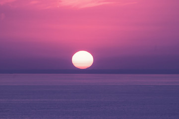 海に沈む夕日