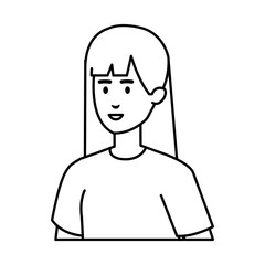 beautiful and young woman character