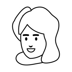 Obraz na płótnie Canvas young woman head character