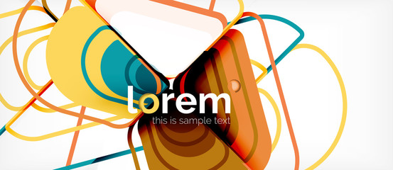 Abstract background multicolored geometric shapes modern design