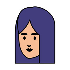 young woman head character