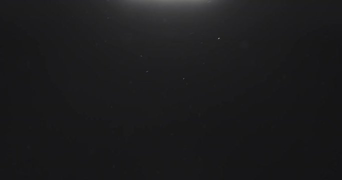 Slow motion of dust particles fly in the air with light leak from below
