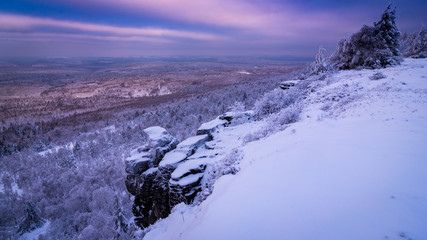Morning snowy landscape - 240246717