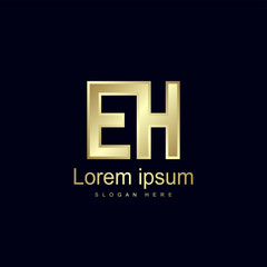 Initial Letter EH Logo Template Vector Design
