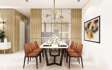 3d render of living room