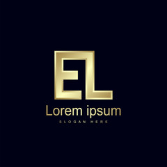 Initial Letter EL Logo Template Vector Design