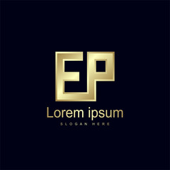 Initial Letter EP Logo Template Vector Design