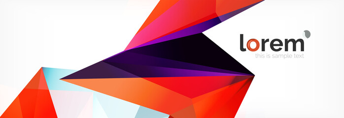 Modern geometric background. Poster template with polygonal elements