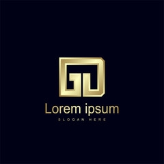Fototapeta premium Initial Letter GD Logo Template Vector Design