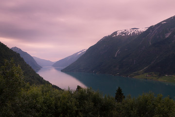 The most famous norwegian fjord, the Sognefjord (Fjord of dreams) at Norway.