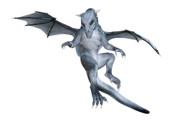 Obraz premium 3D Rendering Fairy Tale Dragon on White