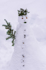 snowman in the snow