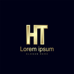 Initial Letter HT Logo Template Vector Design