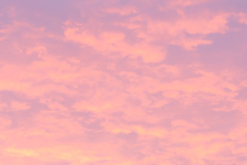 purple and pink sky at dawn or sunset, romantic clouds background