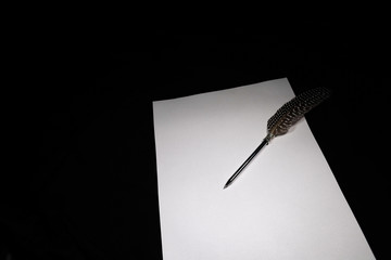 pluma antigua oficina