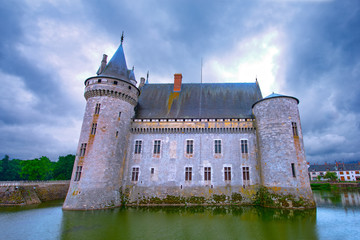 france, loiret,sully-sur-loire : middle-age castle