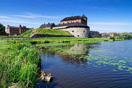 Burg Häme am Vanajavesi See in Hämeenlinna, Finnland