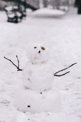 snowman in the snow