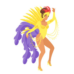 Carnival dancer silhouette.